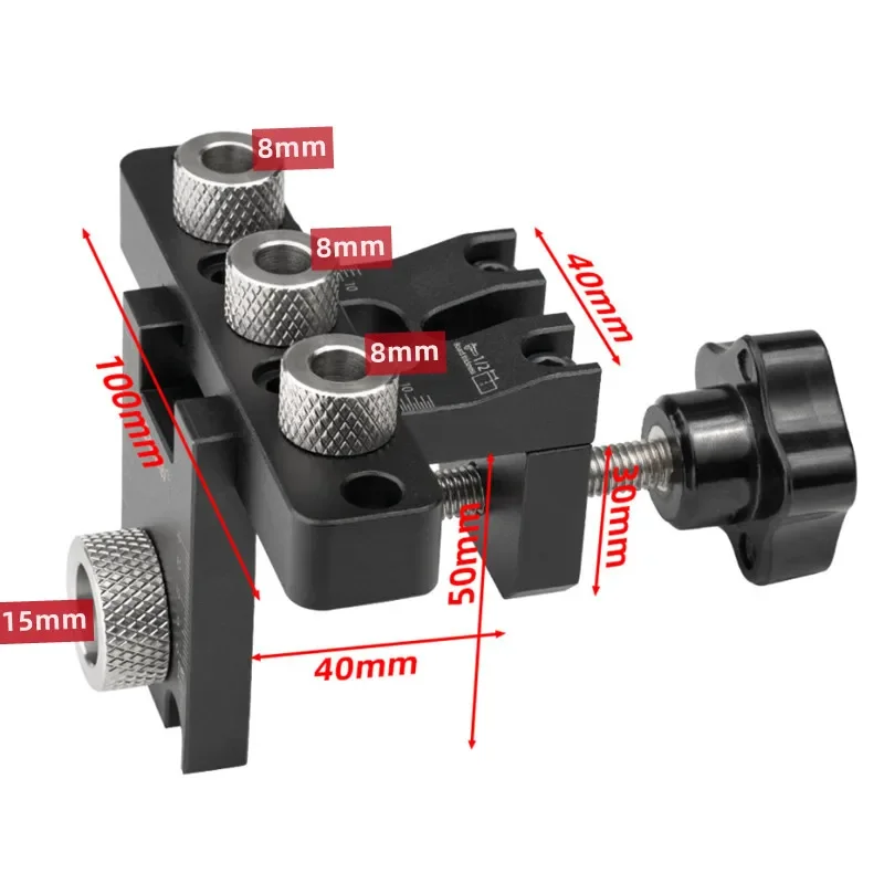 Plantilla Universal para agujeros, plantilla de leva 3 en 1, Kit maestro de plantilla para agujeros, guía de perforación de agujeros de madera, posición de carpintería para trabajo de madera DIY