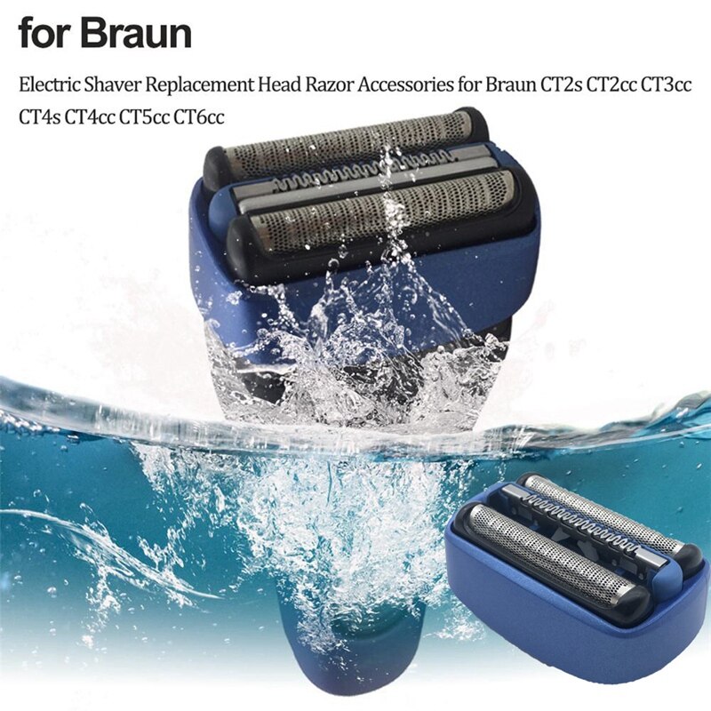 Shaver Replacement Blade Foil Head for Braun Series CT 40B CT2S, CT4S CT2Cc, CT4Cc, CT5Cc, CT6Cc 5676 Male Shaver Razor Black He