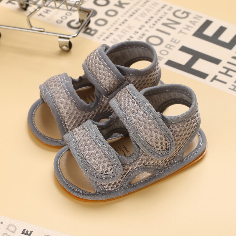 proprietà 0-18 mesi scarpe per bambini suole in gomma morbida sandali traspiranti scarpe per bambini panno a rete scarpe per bambini vuote: b / 0-6 mesi