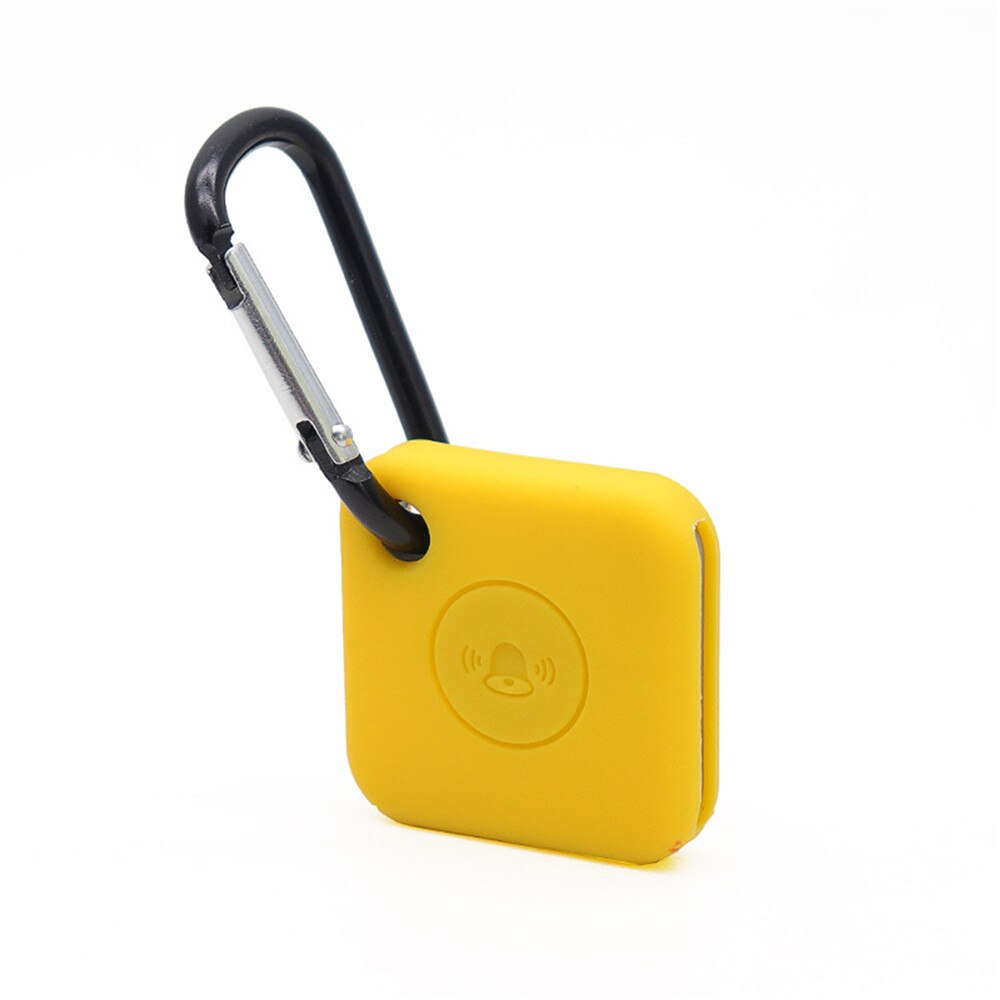 Silikonfodral skyddshylsa för kakelkompis bluetooth smart tracker hölje skal skal med karbinhake: Gul
