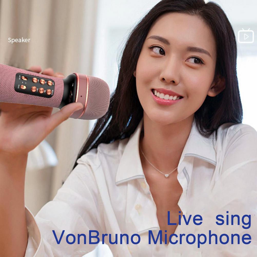 Ws -898 bluetooth håndholdt mikrofon trådløs karaoke dobbelt højttaler kondensator mikrofon afspiller synger til ios android smart tv