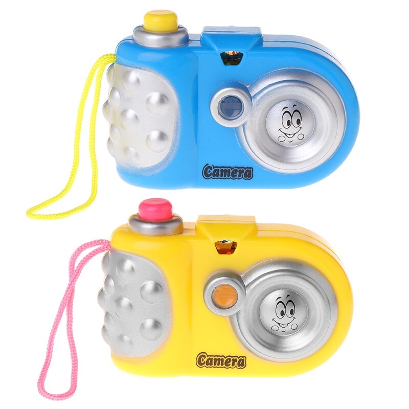 Novelty Kaleidoscope Simulation Camera Shape LED Light Children Educational Toys Kids Color Random Christmas