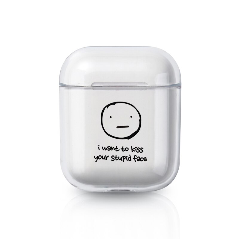 DIY Painted Case For Airpods Case Transparent Hard PC Earphone Case For AirPods Cover Cute Air pods airpods Protector