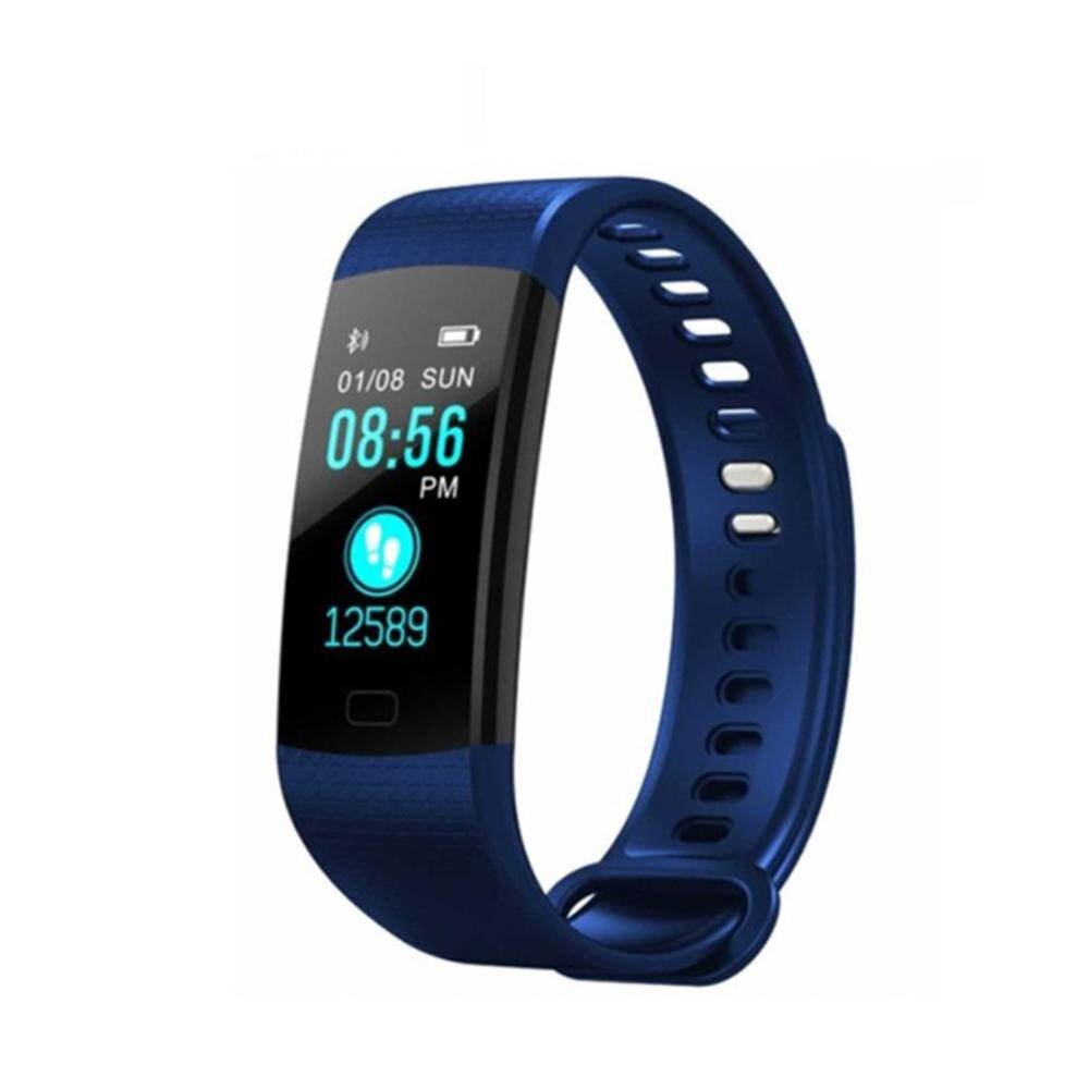Y5 smart armband hjärtfrekvens blodtrycksmätare tracker fitness tracker smart armband vattentät smart watch stegräknare: Djupblå