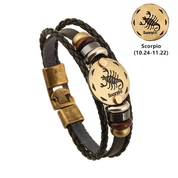 Lederen Armband Vrouwen Sieraden Leeuw Lederen Armbanden &amp; Bangles Charm Brons Legering Gesp Pulseras Mujer Sieraden voor Vrouwen: DK11510