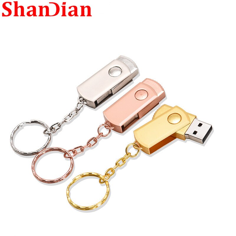 In Acciaio inox USB 2.0 pen drive 256gb 128gb usb flash drive 16gb 32gb 64gb pendrive usb stick con portachiavi Flash Drive