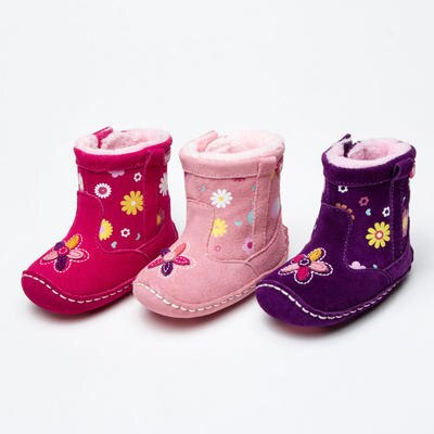 Novo 1 par winer quente sapatos de bebê botas de neve inverno quente das crianças bota, menina crianças sapatos