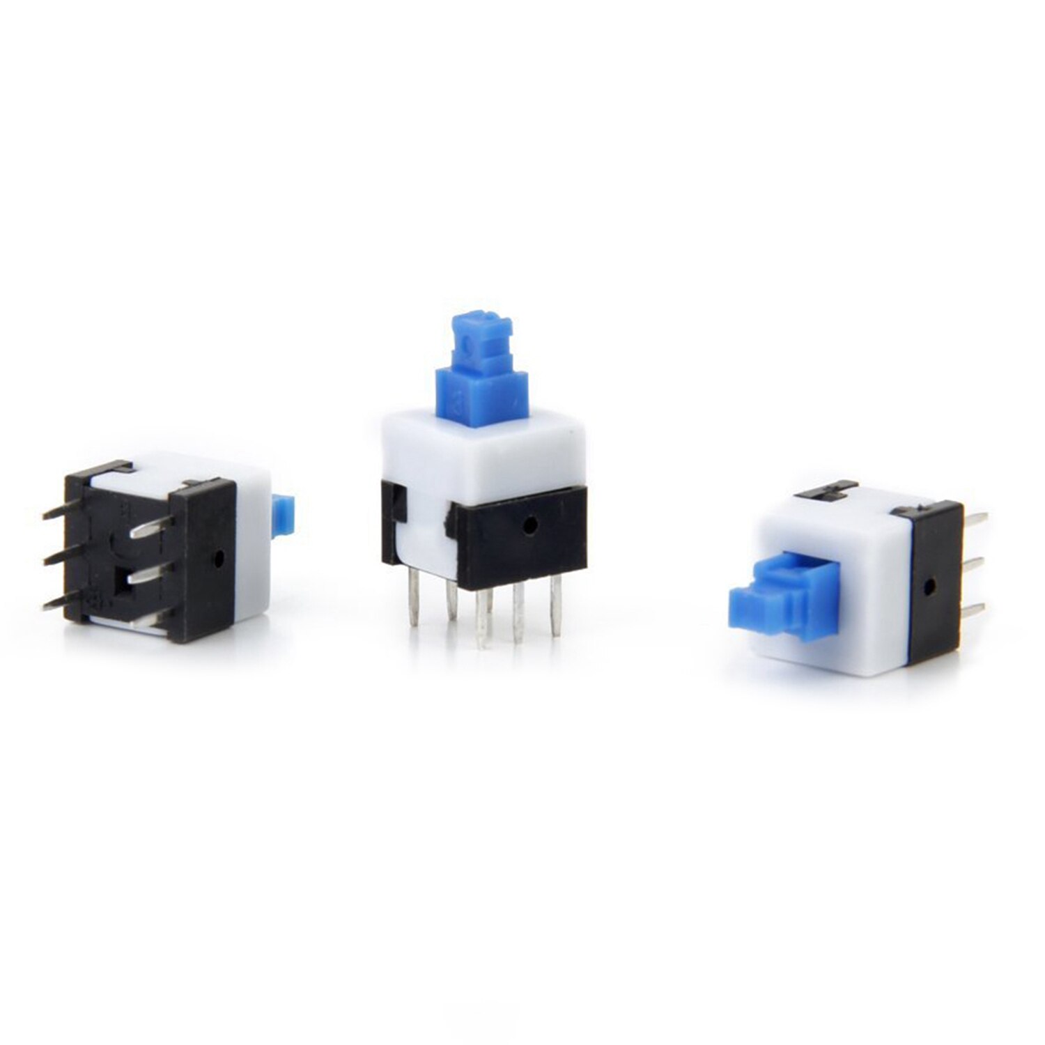 20 Pcs Button Switch: 10 Pcs 6 Pins Button Switch Self-Lock Push Button Switch & 10 Pcs PCB Momentary Tactile Push Button Switch