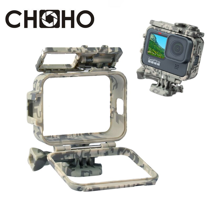 Voor Gopro Hero 9 10 Zwarte Accessoires Frame Beschermhoes Shell Behuizing Lone Schroef Base Mount Voor Go Pro Hero9 zwart Gopro9