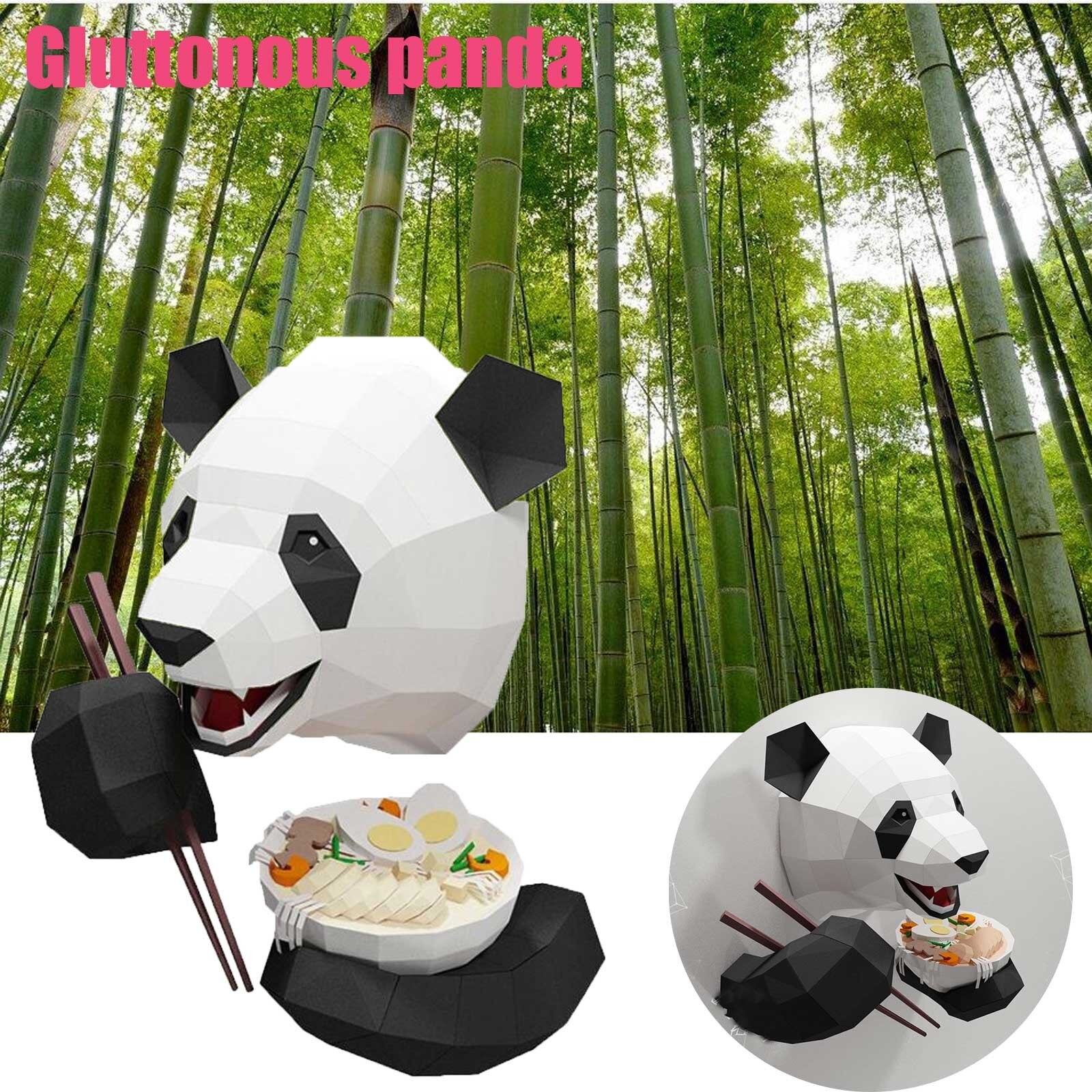 3d Paper Model Handmade Panda Diy Wall Papercraft Home Decor Wall Decoration Manual Puzzles Educational Diy Kids Toys#g30