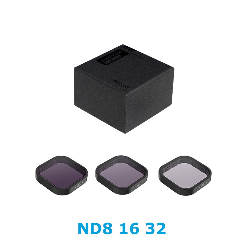 Telesin ND8 ND16 ND32 Cpl Lens Filter Set Aluminium Frame Voor Gopro Hero 9 Action Camera Nd Cpl Lens accessoreis: ND8 ND16 ND32