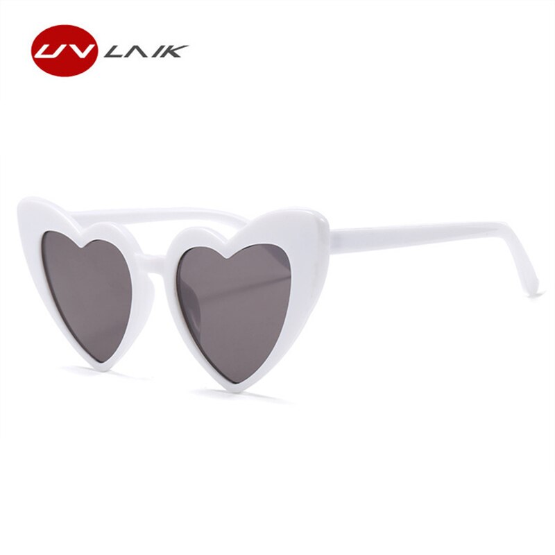 Uvlaik Hart Zonnebril Vrouwen Lolita Liefde Glazen Vintage Zonnebril Reflecterende Brillen UV400 Retro Bril