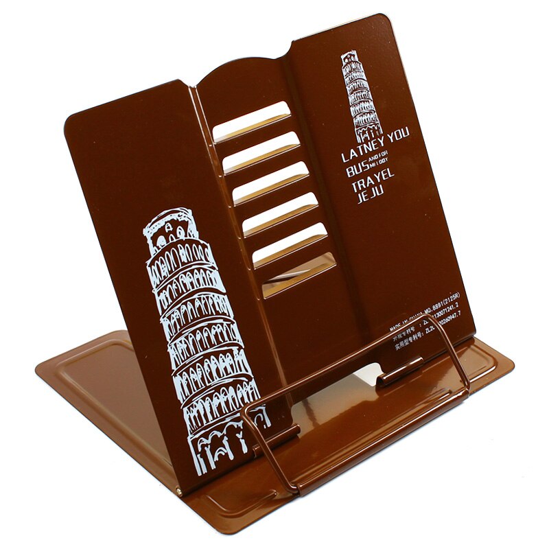 Metal Simple Reading Frame Multifunctional Cartoon Reading Frame Portable Anti Myopia Reader Good Helper For Office And Study: Pagoda coffee