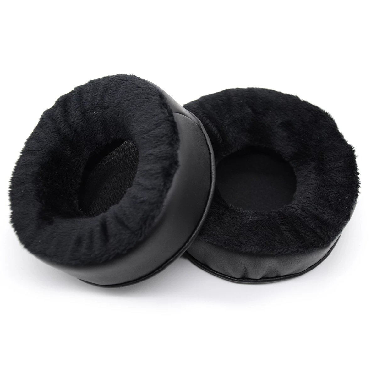 Almofadas de substituição para fones de ouvido, almofada de couro, veludo, capa de fone de ouvido, para superlux hd668b hd669 hd681 evo: Preto