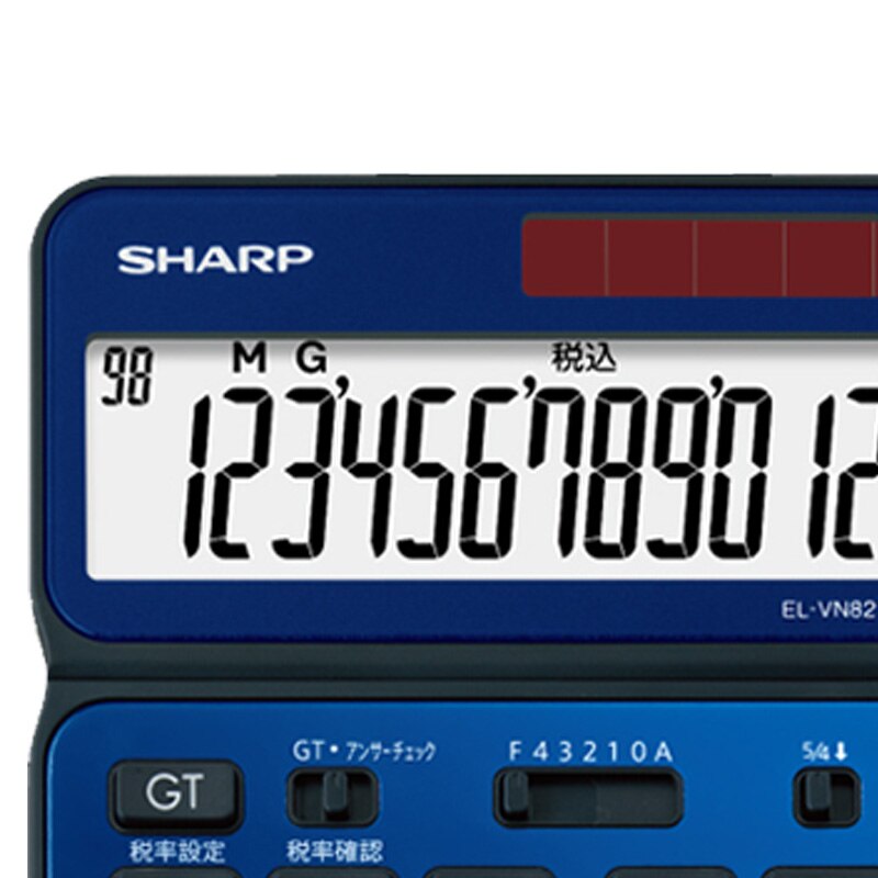 SHARP EL-VN82 de Escritorio de escritorio de contabilidad financiera Shaking Head 12-Bit Solar Calculadora de pantalla grande