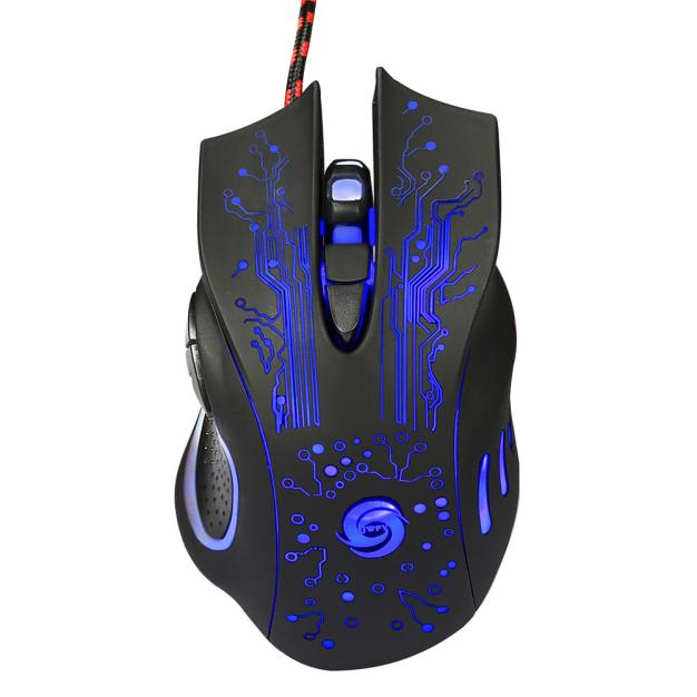 6 Button 5500 DPI LED USB Ottico Con Cavo Gaming PRO Mouse Del Mouse Desktop Da Ufficio di Intrattenimento Tasti Del Computer Portatile Silenzioso
