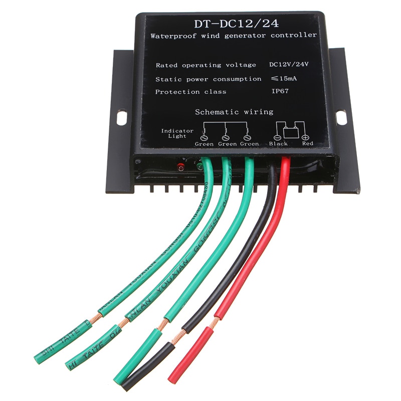 12v/24v 9000w vindmøller generator controller vandtæt batteriopladnings controller regulator overspændingsbeskyttelse