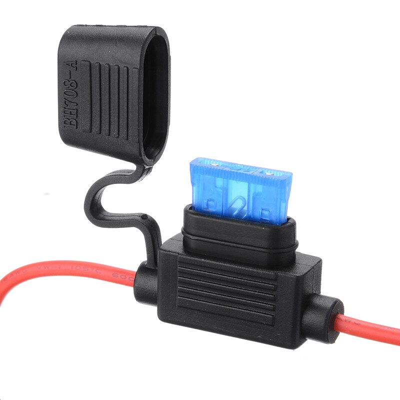 10 stk 12v bil vanntett sikringsholder stikkontakt medium måler inline atc/ato sikringsholder +15 amp blad sikring til auto motorsykkel sikring