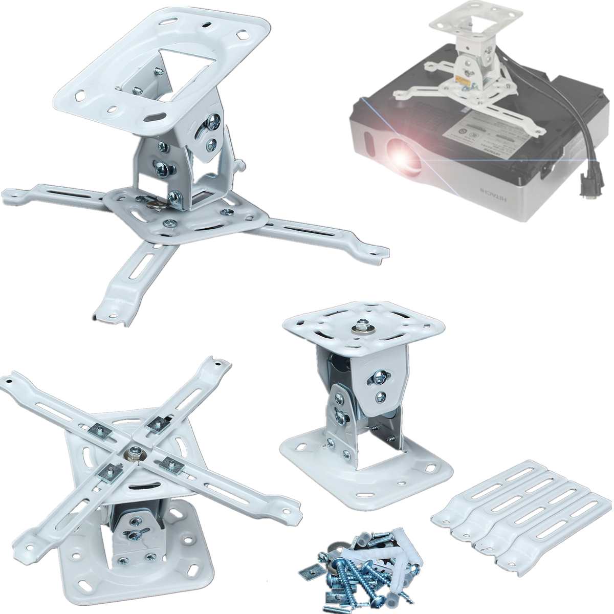 Universal Projector Hanger Stand Ceiling Mount Bracket Adjustable Roof Projector Bracket Extendable Mount Stand