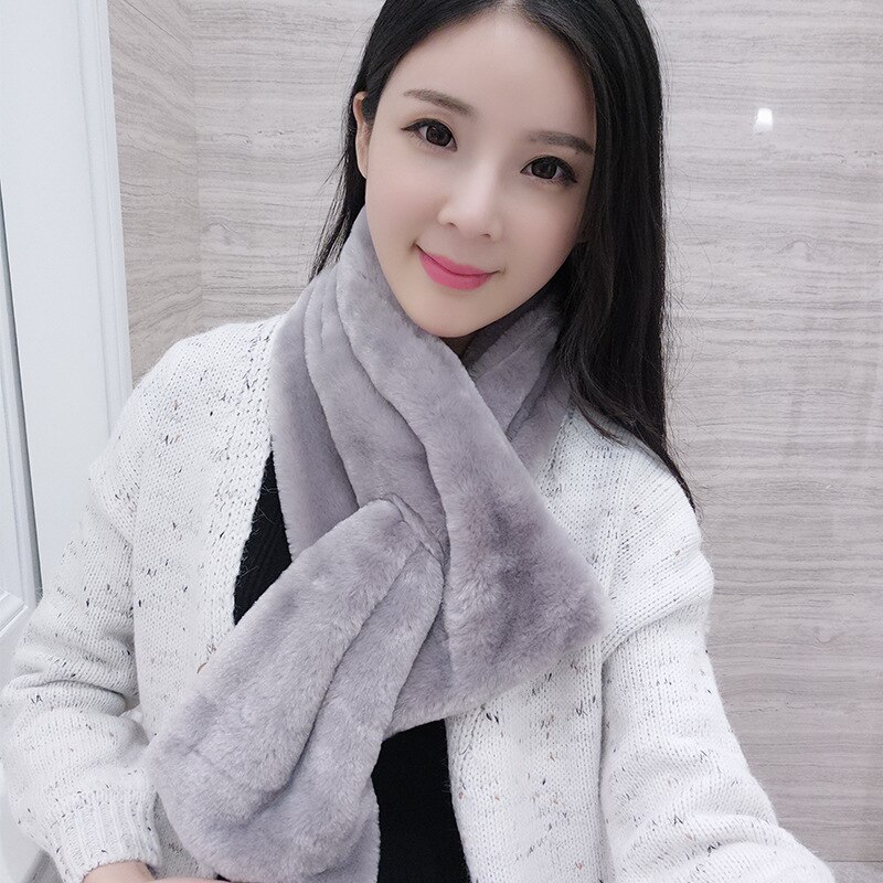 Scarf écharpe fausse fourrure pour femmes | Écharpe d'hiver chaude et douce, écharpe à anneau pelucheux, châles, enveloppes, écharpe à épaules, , au détail,