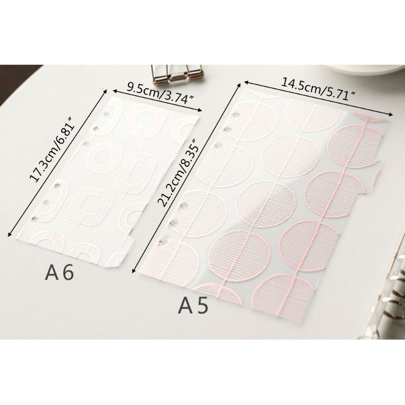 5Pcs/set Bronzing Leaf Texture Paper Divider Index Separator for A5 A6 Loose Leaf Binder Notebook Students Staionery