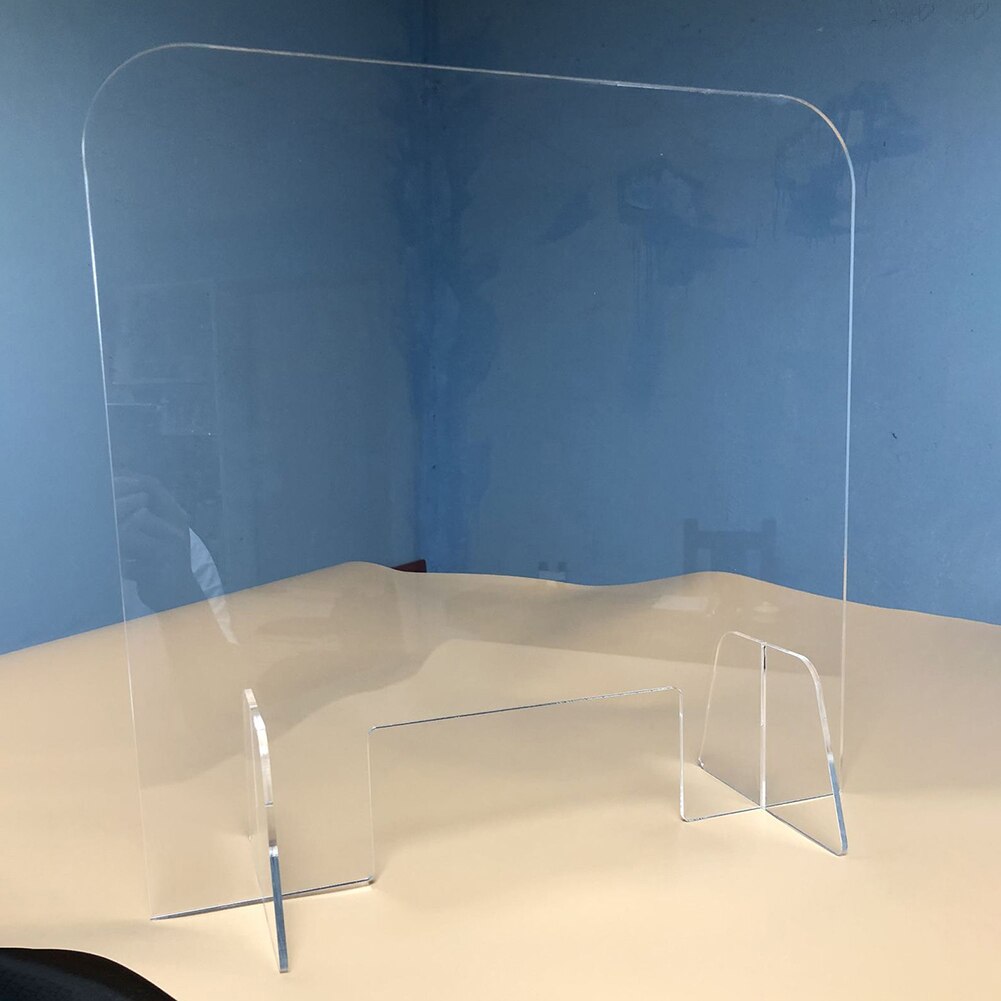 Protective Acrylic Shield Sneeze Guard For Counter Desktop Freestanding Transparent Acrylic Shield Business Customer Security