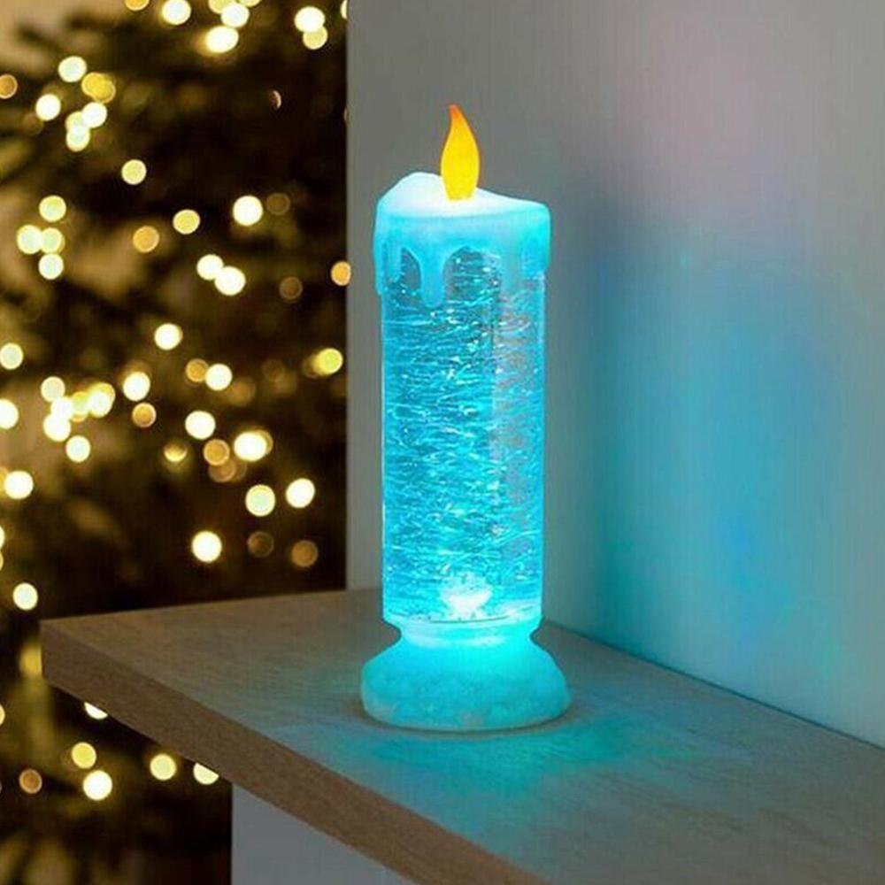 Colour Changing LED Water Candle Rechargeable LED Glitter LED Changing Candle Colour Water Candle J6N6