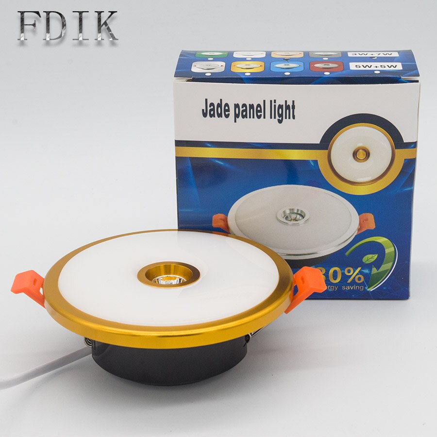 Led Jade Lampjes 3 Niveaus Dimbare Verzonken Downlighters Led Spot Licht Geïntegreerde Led Panel Lamp 10W Cob Downlight