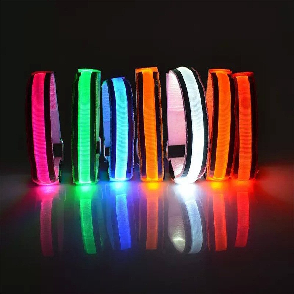 4 Stücke Reflektierend LED Armband USB Wiederaufla Produktbild-Vorschau 4