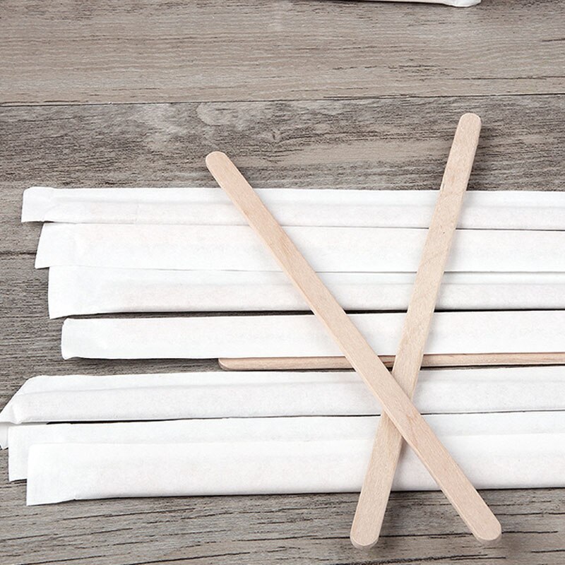 Agitadores de madera de 100 Uds. Palitos para remover café 5 pulgadas 19cm embalaje desechable Elaboración de café cerveza fabricante cóctel selecciones herramientas para batir