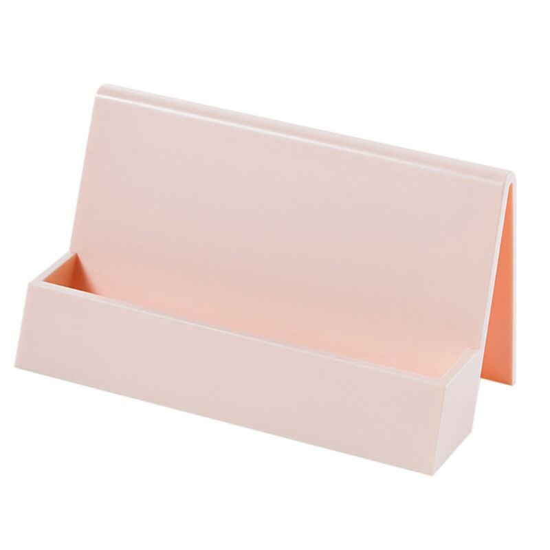 Office Business Name Card Holder Storage Display Stand Rack Table Organizer: Pink