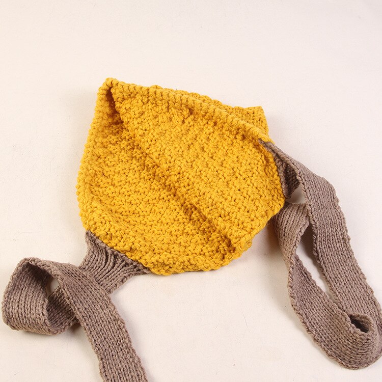 Lvren 001 vinter dame & #39 ;s uformelt strikket lue øreklaff jente dame tykk varm bomber lue caps med hale