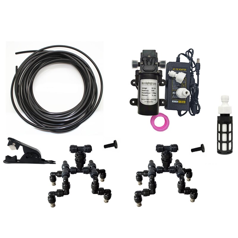 kit sistema di nebulizzazione per rettili acquario nebulizzatore spruzzatore serbatoio foresta pluviale 360 sistema di raffreddamento per animali domestici regolabile