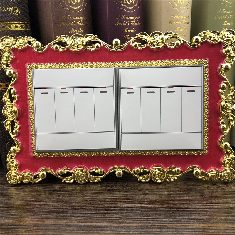Grand autocollant rouge pour interrupteur portable, 1 pièce, commutateur carré de luxe européen, couvercle de protection pour interrupteur, accessoires de décoration pour la maison: 4043JDH