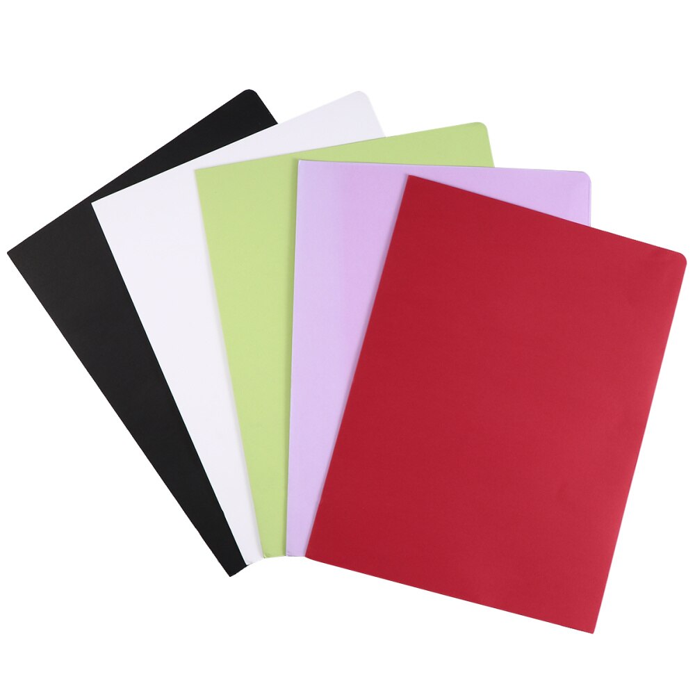 12Pcs A4 2Pockets Kraft Paper File Folder Brown Holder Document Folder Office Project File Presentation Folder