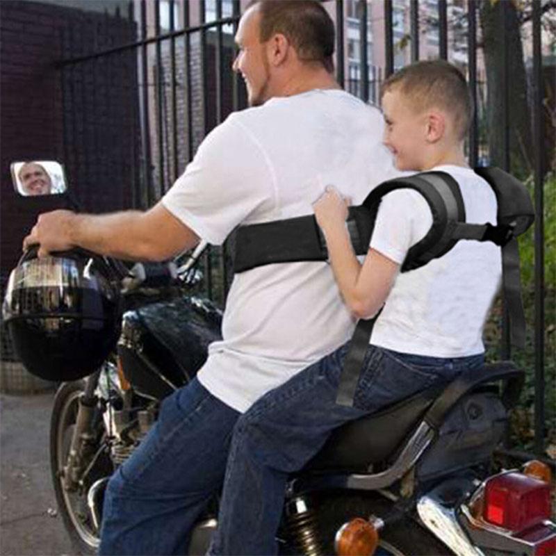 Zwart Verstelbare Oxford Doek Kids Kinderen Motorcycle Bike Bycle Veiligheidsgordel Geschikt Motorfietsen Of Elektrische Voertuigen
