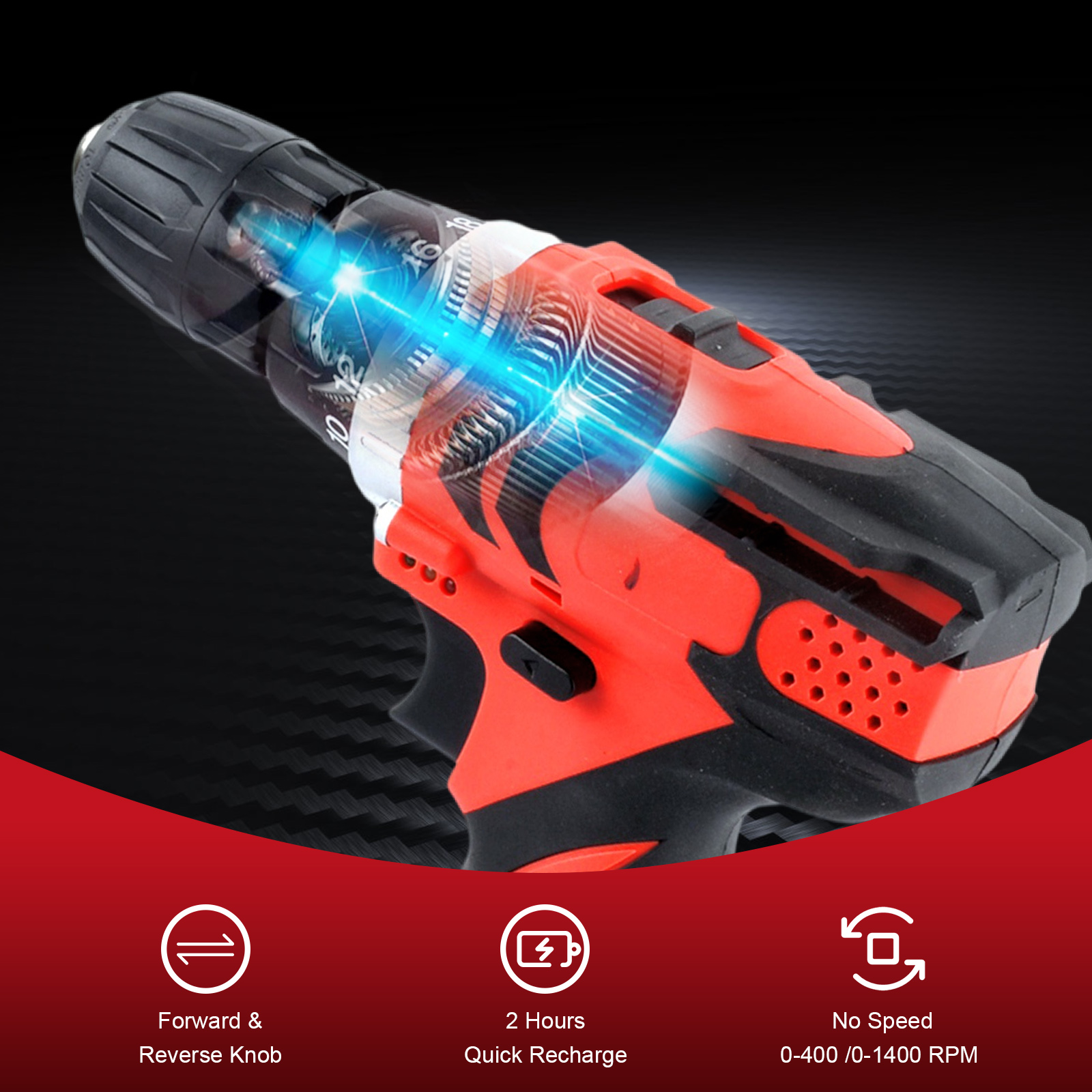 12V 20 N.M Cordless Battery Charger Drill Brushless Electric Screwdriver Rechargeable Power Tools Drilling Machine