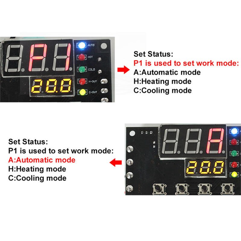 Xh-W1504 Tec Halfgeleider Koeler Thermostaat Automatische Constante Temperatuur Controller Bit Controle Module