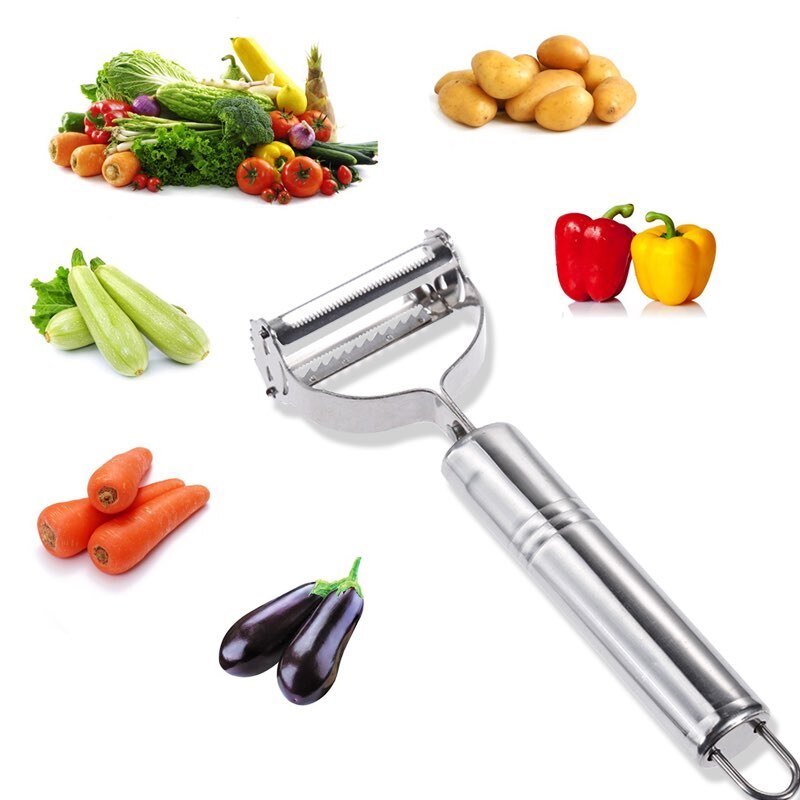 Rvs Dunschiller Rasp Multifunctionele Fruit Dunschiller Groente Fruit Schil Shredder Slicer Rasp Keuken Accessoires