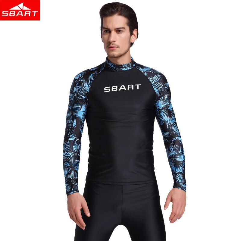 SBART nuovi maniche lunghe costumi da bagno rashguard surf abbigliamento si adatta alle immersioni camicia vestito di nuotata pesca subacquea kitesurf uomini rash guard