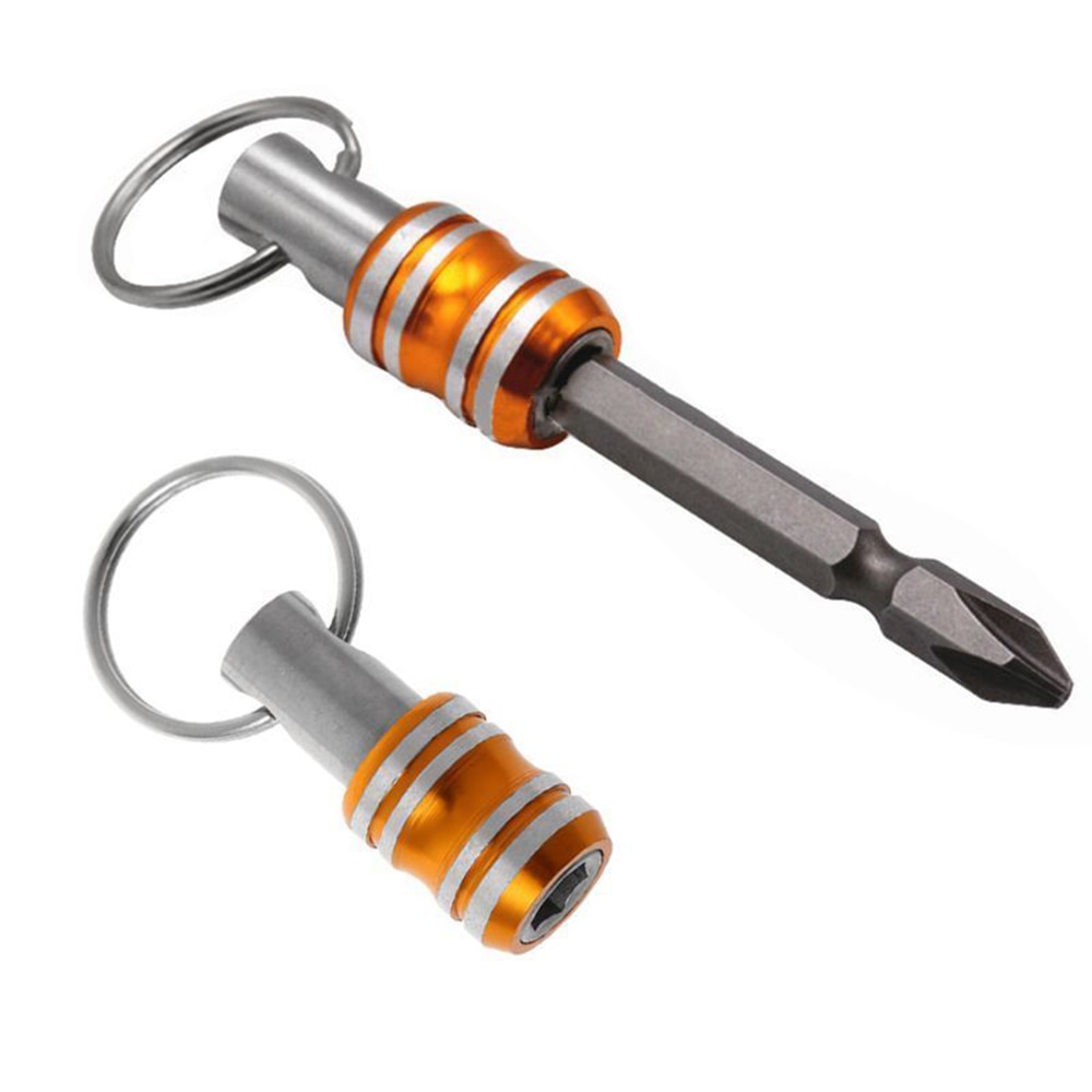 1/4 '' sexkantsskaft snabbkoppling nyckelring skruvmejsel bits hållare magnetisera huvud snabbbyte nyckelring nyckelring nyckelring