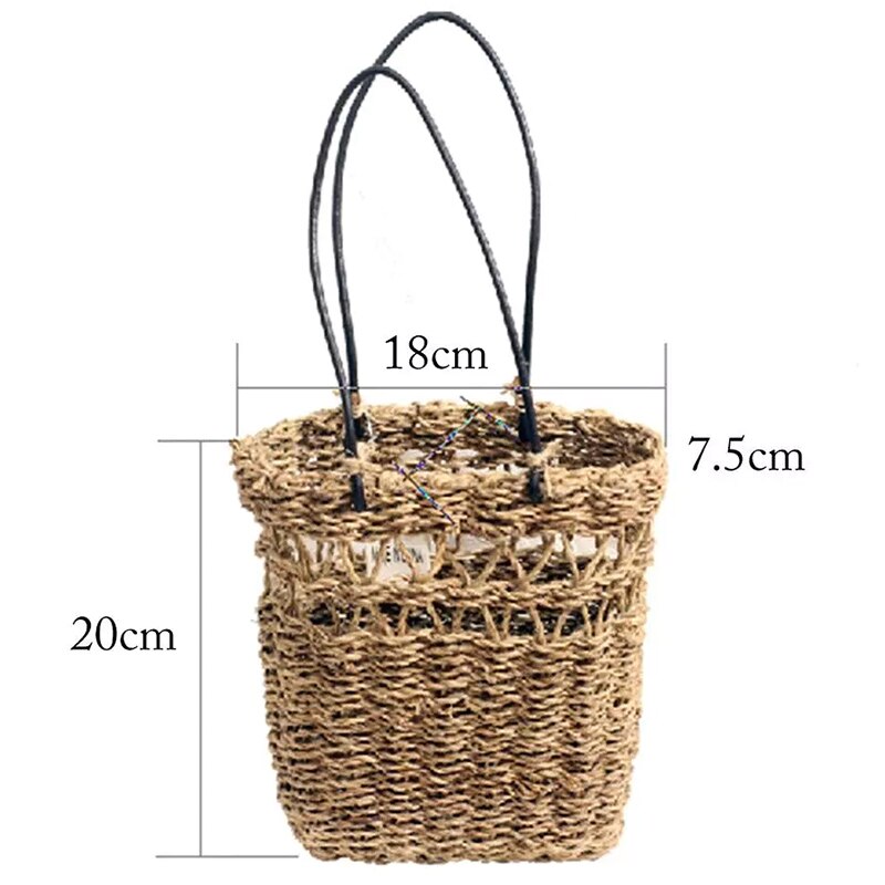 Best Hand-Woven Seagrass Storage Basket Nordic Simple Fruit Gardening Wall Hanging Flower Pot Planter Storage Baskets