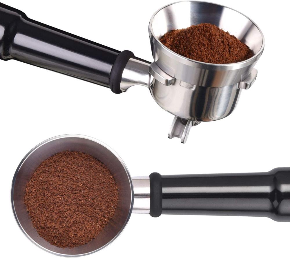 54mm Espresso Dosierung Trichter, Edelstahl Kaffee Dosierung Ring Kompatibel mit 54mm Breville Siebträger