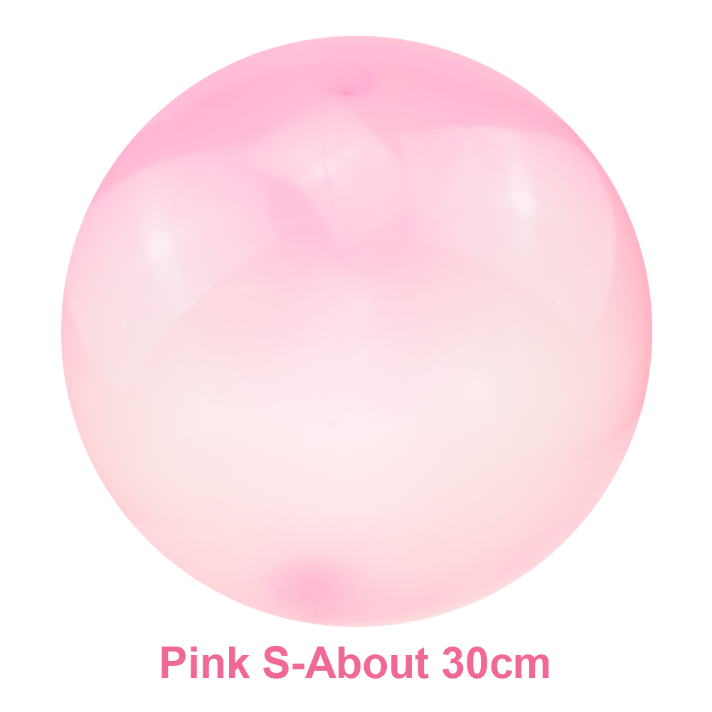 Children Outdoor Soft Air Water Filled Bubble Ball Blow Up Balloon Toy Fun Party Game Kids Amazing Bubble balls Inflatable Toys: S Pink