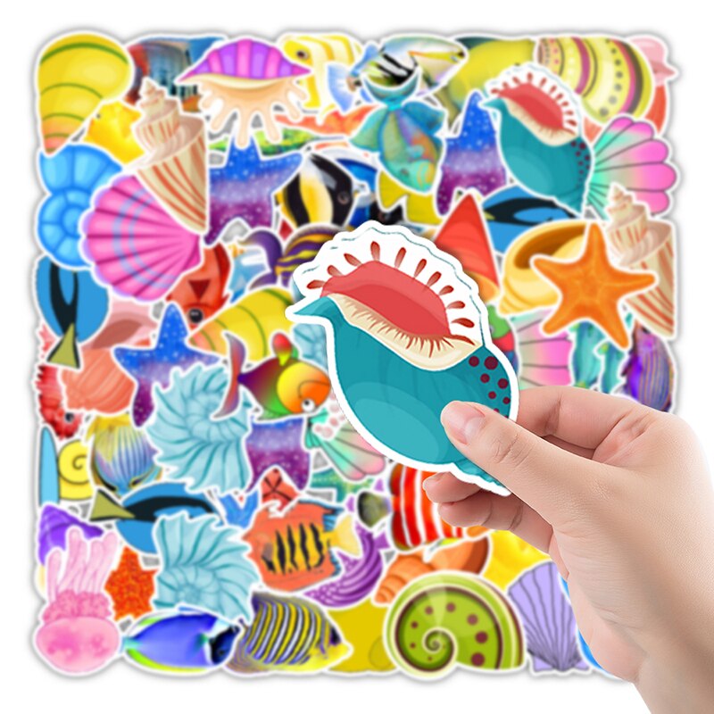 50PCS Marine Animal Stickers For Child Cute Cartoo... – Vicedeal