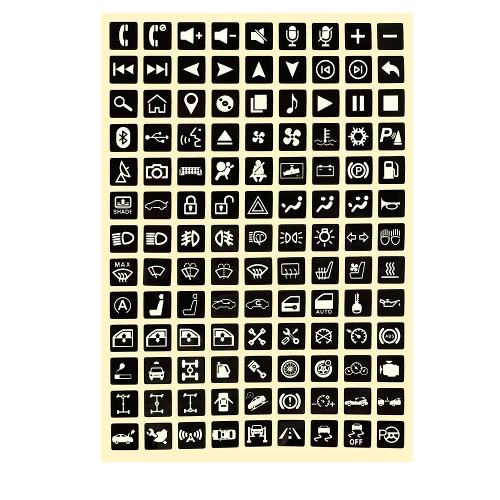 11 Set Universal Car Button PVC Luminous Stickers Multi-function Car Interior Stickers Car Styling Decoration Switch Label