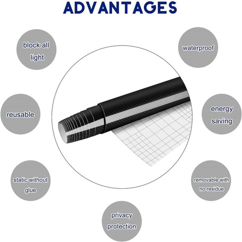 50cm*150cm 6D Carbon Fiber Vinyl Film Gloss Black Vinyl Automotive Wrap Film Self-Adhesive Anti-Collision Film Car DIY Decals