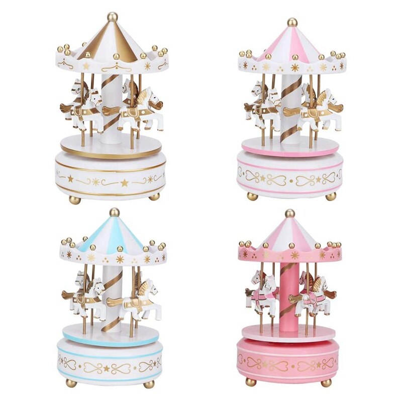 Music Box Merry Go Round Music Box Room Decorations Rotatable Wind Up Music Box Best for Boys Girls