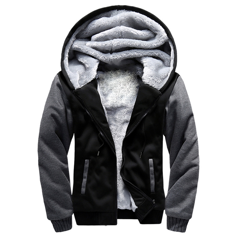 Manteau doublé Sherpa pour hommes, sweat à capuche zippé à manches longues, sweat-shirt épais, vestes en peluche Smile, vêtements d'extérieur chauds, tenues en Y, hiver: M / Or