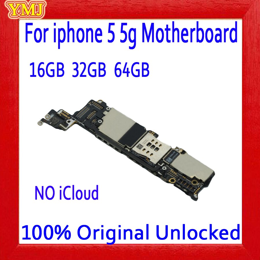 Voor Iphone4 4S 5 5C 5S Moederbord, 100% Originele Ontgrendeld Voor Iphone 4 5 Moederbord Met Volledige Chips & Ios Systeem, 8Gb/16Gb/32Gb/64